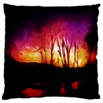 Fall Forest Background Large Flano Cushion Case (Two Sides) Front