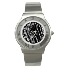 Abstract Background Resembling To Metal Grid Stainless Steel Watch by Nexatart