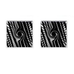 Abstract Background Resembling To Metal Grid Cufflinks (Square)