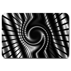 Abstract Background Resembling To Metal Grid Large Doormat  by Nexatart