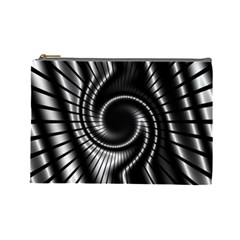 Abstract Background Resembling To Metal Grid Cosmetic Bag (large)  by Nexatart