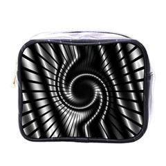 Abstract Background Resembling To Metal Grid Mini Toiletries Bags