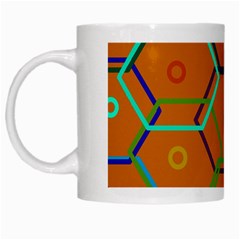 Color Bee Hive Color Bee Hive Pattern White Mugs by Nexatart