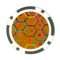 Color Bee Hive Color Bee Hive Pattern Poker Chip Card Guard by Nexatart