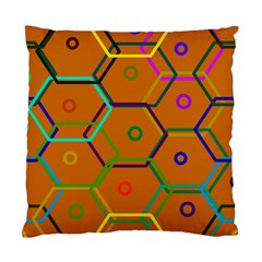 Color Bee Hive Color Bee Hive Pattern Standard Cushion Case (one Side) by Nexatart