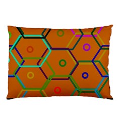 Color Bee Hive Color Bee Hive Pattern Pillow Case by Nexatart