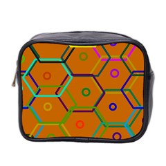 Color Bee Hive Color Bee Hive Pattern Mini Toiletries Bag 2-side by Nexatart