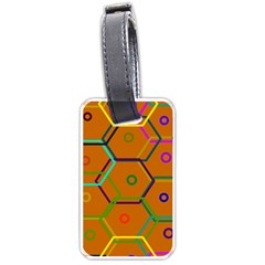 Color Bee Hive Color Bee Hive Pattern Luggage Tags (one Side)  by Nexatart