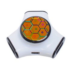 Color Bee Hive Color Bee Hive Pattern 3-port Usb Hub by Nexatart