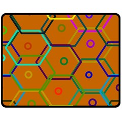 Color Bee Hive Color Bee Hive Pattern Double Sided Fleece Blanket (medium)  by Nexatart