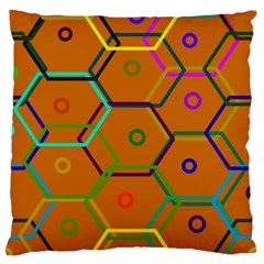 Color Bee Hive Color Bee Hive Pattern Large Flano Cushion Case (one Side) by Nexatart