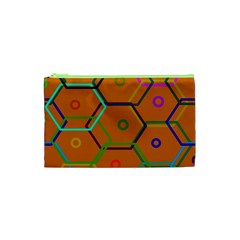 Color Bee Hive Color Bee Hive Pattern Cosmetic Bag (xs) by Nexatart