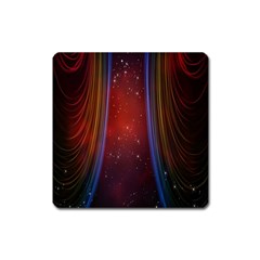 Bright Background With Stars And Air Curtains Square Magnet by Nexatart