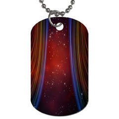 Bright Background With Stars And Air Curtains Dog Tag (two Sides) by Nexatart