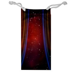 Bright Background With Stars And Air Curtains Jewelry Bag by Nexatart