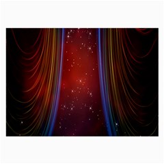 Bright Background With Stars And Air Curtains Large Glasses Cloth (2-side) by Nexatart