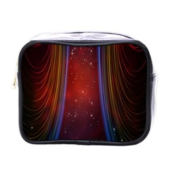 Bright Background With Stars And Air Curtains Mini Toiletries Bags by Nexatart