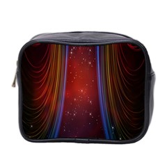 Bright Background With Stars And Air Curtains Mini Toiletries Bag 2-side by Nexatart