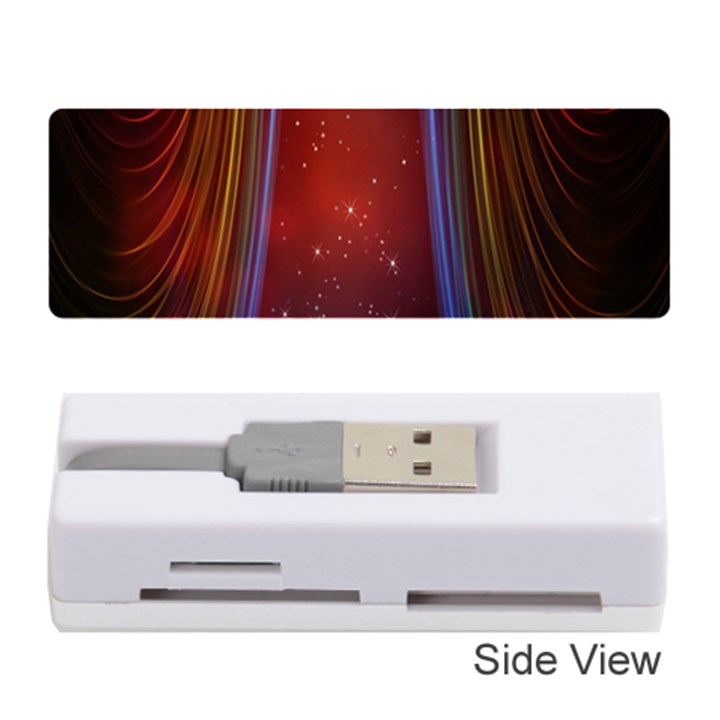 Bright Background With Stars And Air Curtains Memory Card Reader (Stick) 