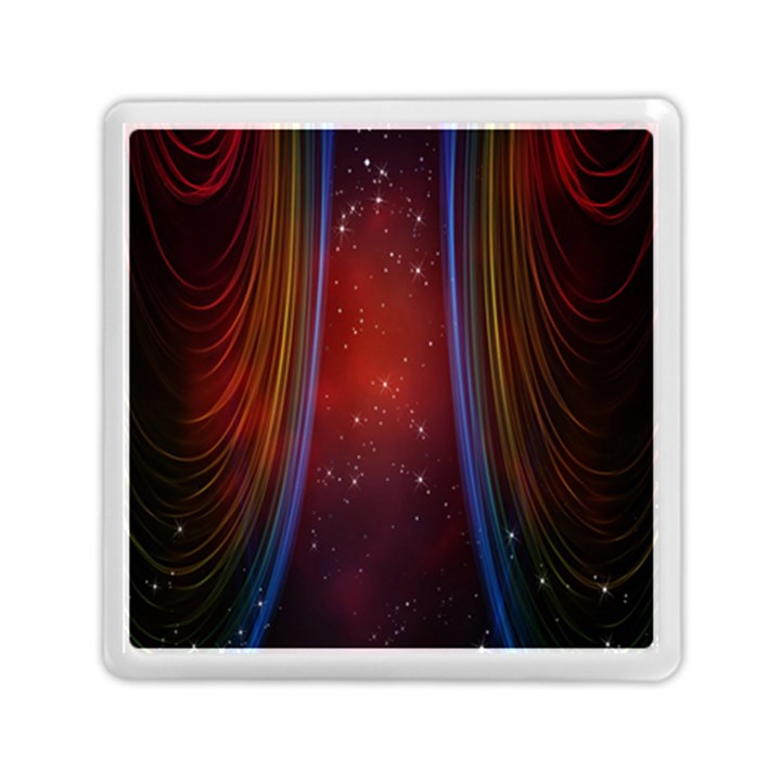 Bright Background With Stars And Air Curtains Memory Card Reader (Square) 