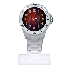 Bright Background With Stars And Air Curtains Plastic Nurses Watch by Nexatart