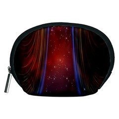 Bright Background With Stars And Air Curtains Accessory Pouches (medium)  by Nexatart