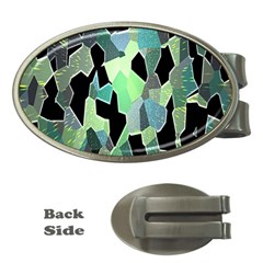 Wallpaper Background With Lighted Pattern Money Clips (oval)  by Nexatart