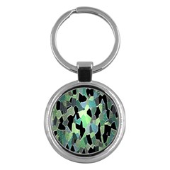 Wallpaper Background With Lighted Pattern Key Chains (round)  by Nexatart