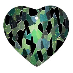 Wallpaper Background With Lighted Pattern Heart Ornament (two Sides) by Nexatart