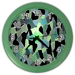 Wallpaper Background With Lighted Pattern Color Wall Clocks by Nexatart