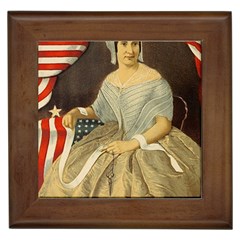 Betsy Ross Author Of The First American Flag And Seal Patriotic Usa Vintage Portrait Framed Tiles by yoursparklingshop