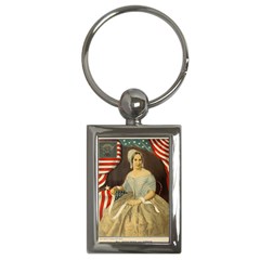 Betsy Ross Author Of The First American Flag And Seal Patriotic Usa Vintage Portrait Key Chains (rectangle)  by yoursparklingshop