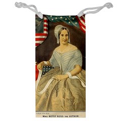 Betsy Ross Author Of The First American Flag And Seal Patriotic Usa Vintage Portrait Jewelry Bag by yoursparklingshop