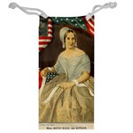 Betsy Ross Author of The First American Flag and Seal Patriotic USA Vintage Portrait Jewelry Bag Back