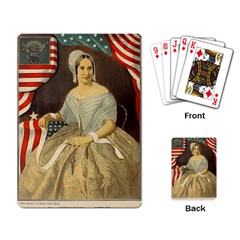 Betsy Ross Author Of The First American Flag And Seal Patriotic Usa Vintage Portrait Playing Card by yoursparklingshop