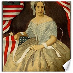 Betsy Ross Author Of The First American Flag And Seal Patriotic Usa Vintage Portrait Canvas 20  X 20   by yoursparklingshop