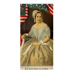 Betsy Ross Author Of The First American Flag And Seal Patriotic Usa Vintage Portrait Shower Curtain 36  X 72  (stall)  by yoursparklingshop