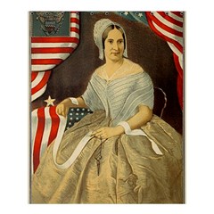 Betsy Ross Author Of The First American Flag And Seal Patriotic Usa Vintage Portrait Shower Curtain 60  X 72  (medium)  by yoursparklingshop