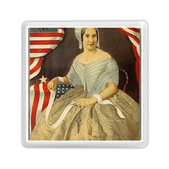 Betsy Ross Author Of The First American Flag And Seal Patriotic Usa Vintage Portrait Memory Card Reader (square)  by yoursparklingshop