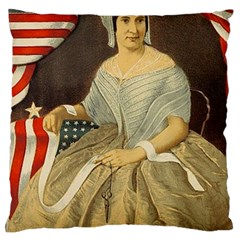 Betsy Ross Author Of The First American Flag And Seal Patriotic Usa Vintage Portrait Large Cushion Case (one Side) by yoursparklingshop