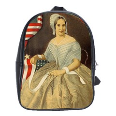 Betsy Ross Author Of The First American Flag And Seal Patriotic Usa Vintage Portrait School Bags (xl)  by yoursparklingshop