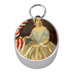 Betsy Ross Author Of The First American Flag And Seal Patriotic Usa Vintage Portrait Mini Silver Compasses by yoursparklingshop