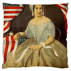 Betsy Ross Author Of The First American Flag And Seal Patriotic Usa Vintage Portrait Standard Flano Cushion Case (one Side) by yoursparklingshop