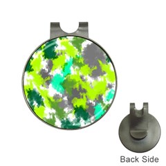 Abstract Watercolor Background Wallpaper Of Watercolor Splashes Green Hues Hat Clips With Golf Markers by Nexatart