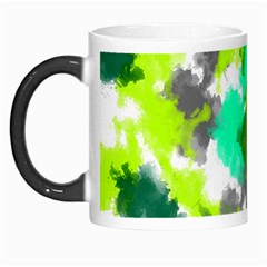 Abstract Watercolor Background Wallpaper Of Watercolor Splashes Green Hues Morph Mugs by Nexatart