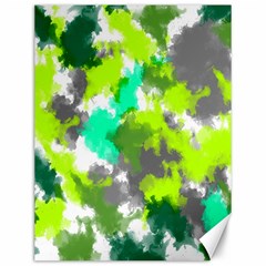 Abstract Watercolor Background Wallpaper Of Watercolor Splashes Green Hues Canvas 12  X 16  