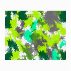 Abstract Watercolor Background Wallpaper Of Watercolor Splashes Green Hues Small Glasses Cloth (2-side) by Nexatart