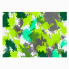 Abstract Watercolor Background Wallpaper Of Watercolor Splashes Green Hues Large Glasses Cloth (2-side) by Nexatart