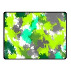 Abstract Watercolor Background Wallpaper Of Watercolor Splashes Green Hues Fleece Blanket (small) by Nexatart