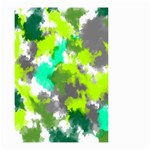 Abstract Watercolor Background Wallpaper Of Watercolor Splashes Green Hues Small Garden Flag (Two Sides) Back